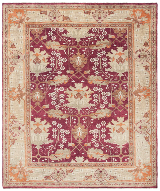 Safavieh Oushak 10'-0" x 14'-0" Rug in Red / Green