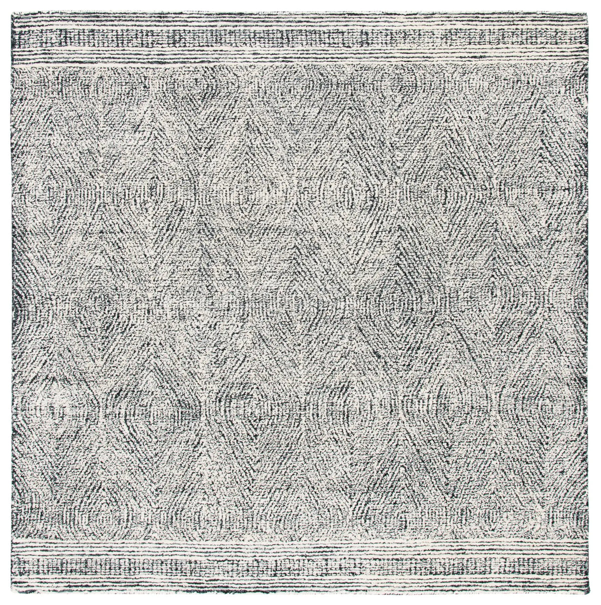 Safavieh Abstract 6'-0" x 6'-0" Rug in Ivory / Charcoal