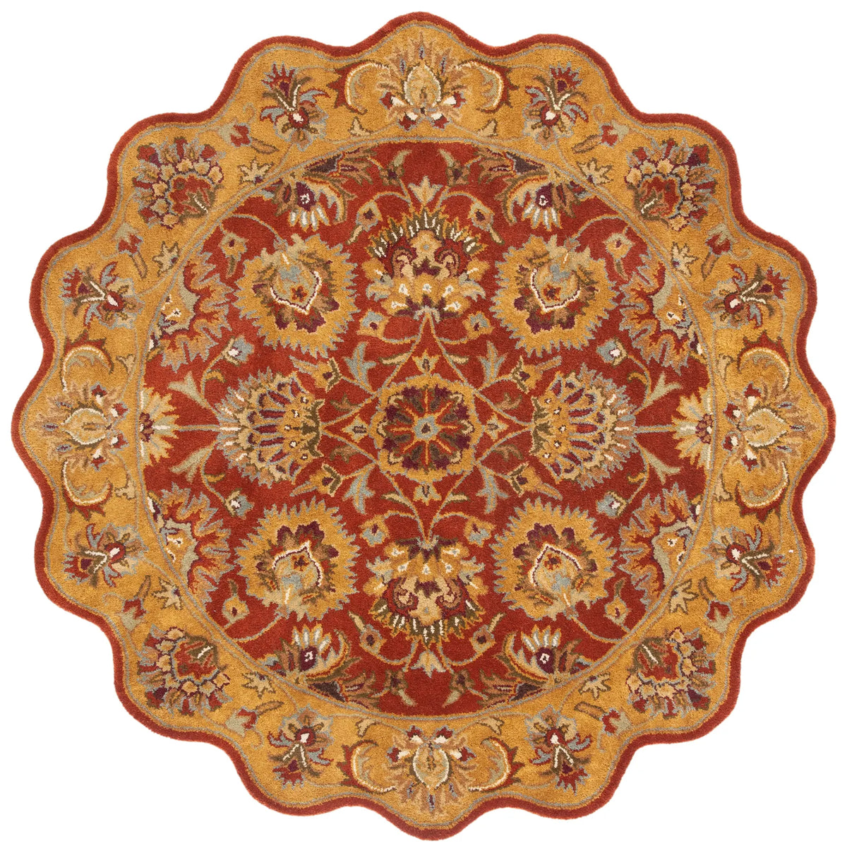 Safavieh Heritage 6'-0" x 6'-0" Rug in Red / Natural