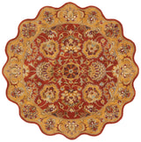 Safavieh Heritage 6'-0" x 6'-0" Rug in Red / Natural