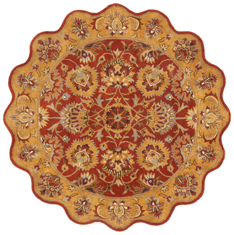 Safavieh Heritage 6'-0" x 6'-0" Rug in Red / Natural