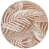 Safavieh Beach House 6'-7" x 6'-7" Rug in Brown / Ivory