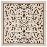 Safavieh Courtyard 6'-7" x 6'-7" Rug in Sand / Black
