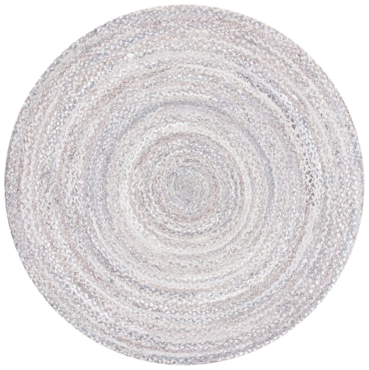 Safavieh Braided 5'-0" x 5'-0" Rug in Light Grey