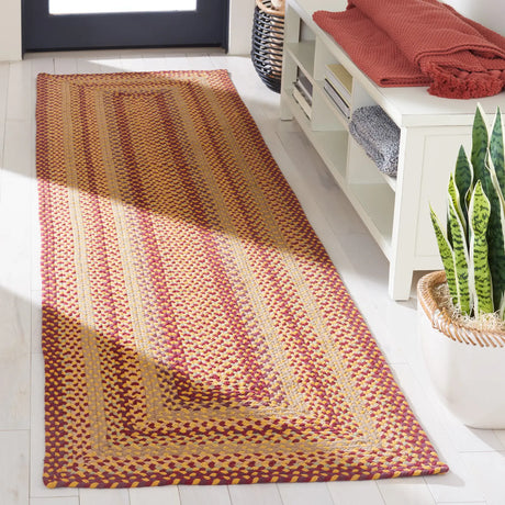 Safavieh Braided 2'-3" x 8'-0" Rug in Yellow / Red