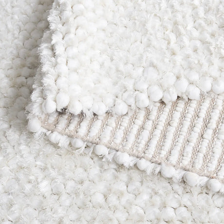 Safavieh Sg-Sts-Saint Tropez Shag 5'-0" x 8'-0" Rug in Snow White