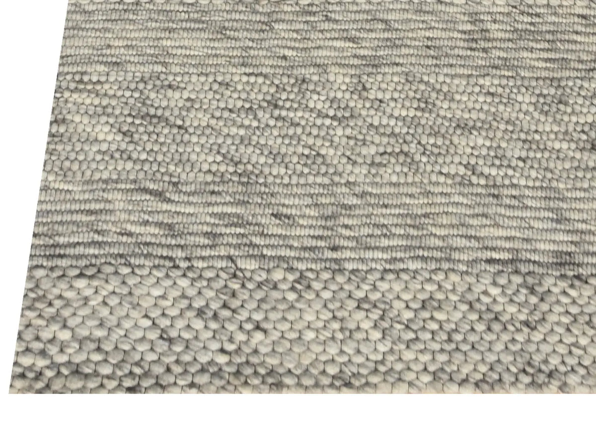 Dynamic Rugs Grove 6212 Handmade Modern Light Grey Rug - Corner
