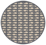 Safavieh Courtyard 5'-3" x 5'-3" Rug in Grey / Beige