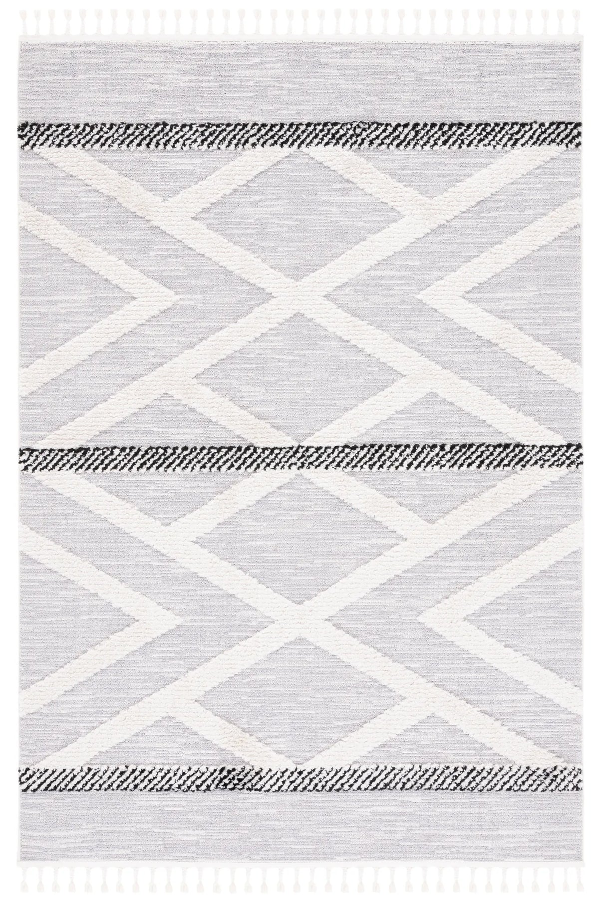 Safavieh Marrakesh 4'-0" x 6'-0" Rug in Grey / Ivory
