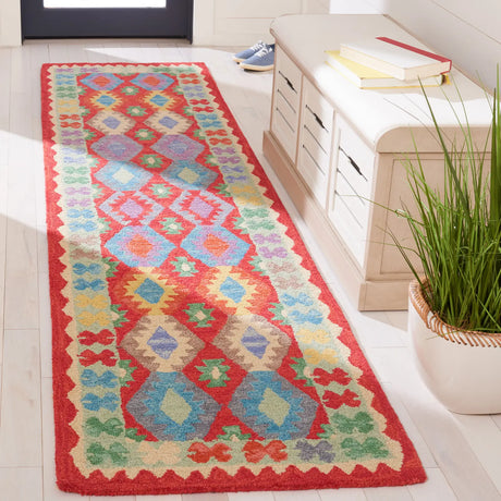 Safavieh Aspen 2'-3" x 9'-0" Rug in Red / Blue