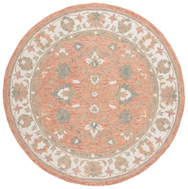 Safavieh Heritage 6'-0" x 6'-0" Rug in Rust / Ivory