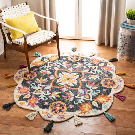 Safavieh Novelty 5'-0" x 5'-0" Rug in Blue / Pink