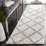 Safavieh Parma Shag 2'-3" x 11'-0" Rug in Cream / Grey