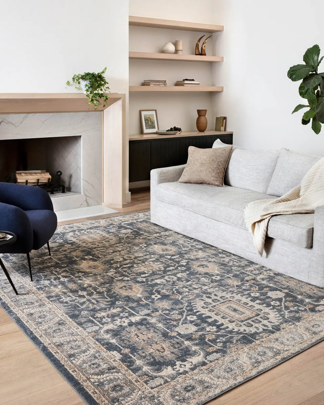 Loloi Teagan Tea-03 Denim/Pebble Rugs - room scene 3