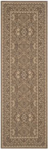 Safavieh Courtyard 2'-7" x 8'-2" Rug in Brown / Creme