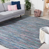 Safavieh Rag Rug 10'-0" x 14'-0" Rug in Aqua / Multi