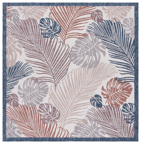Safavieh Courtyard 6'-7" x 6'-7" Rug in Beige / Rust
