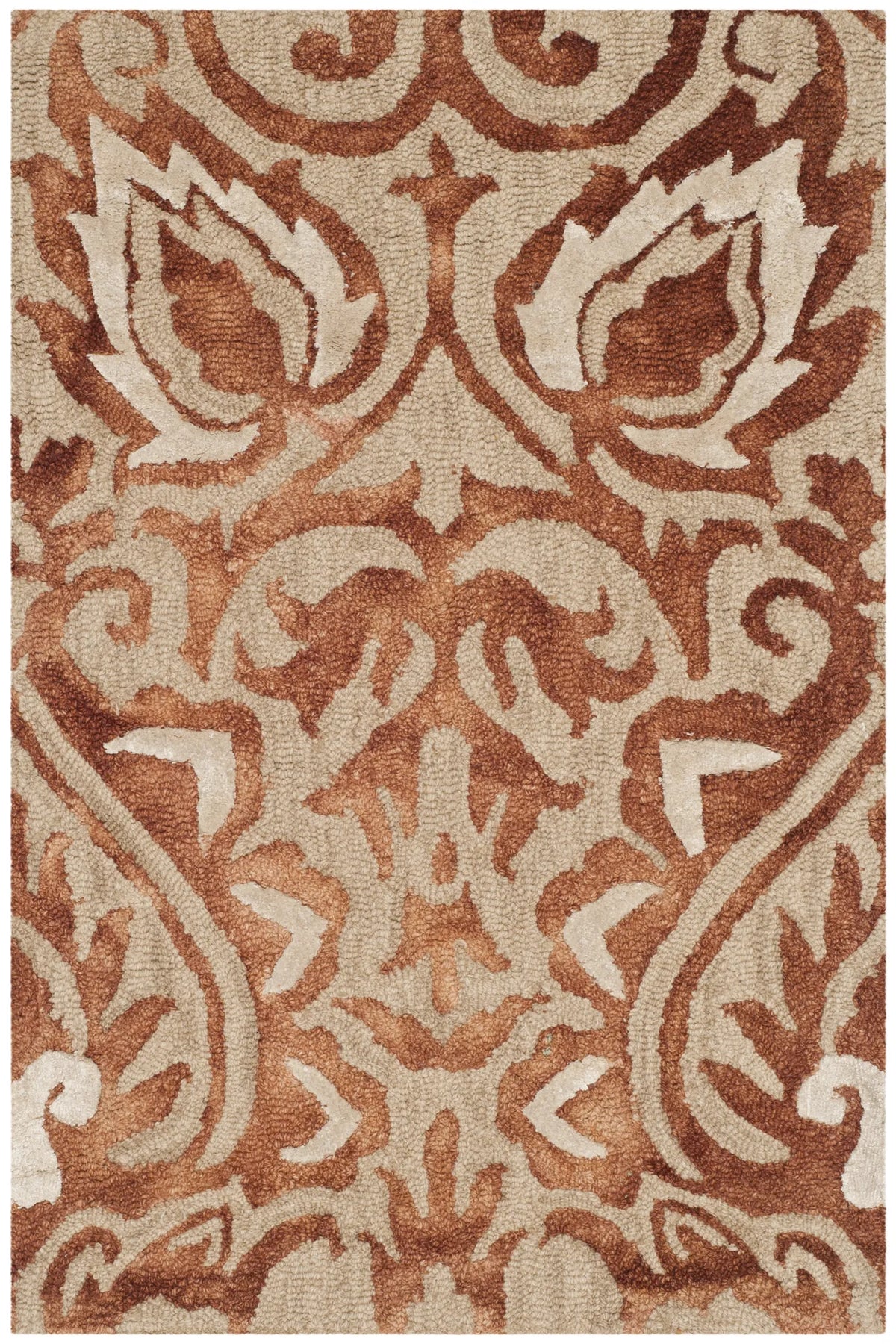 Safavieh Dip Dye 2'-0" x 3'-0" Rug in Copper / Beige