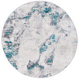 Safavieh Amelia 6'-7" x 6'-7" Rug in Grey / Turquoise