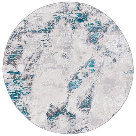 Safavieh Amelia 6'-7" x 6'-7" Rug in Grey / Turquoise