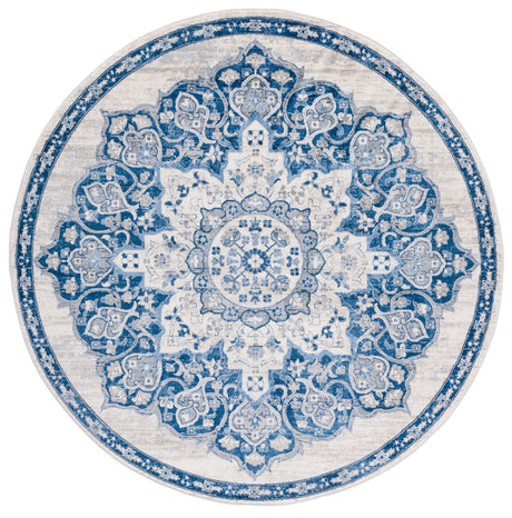 Safavieh Brentwood 6'-7" x 6'-7" Rug in Ivory / Navy