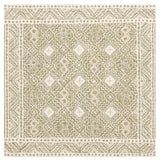 Safavieh Micro-Loop 5'-0" x 5'-0" Rug in Green / Ivory