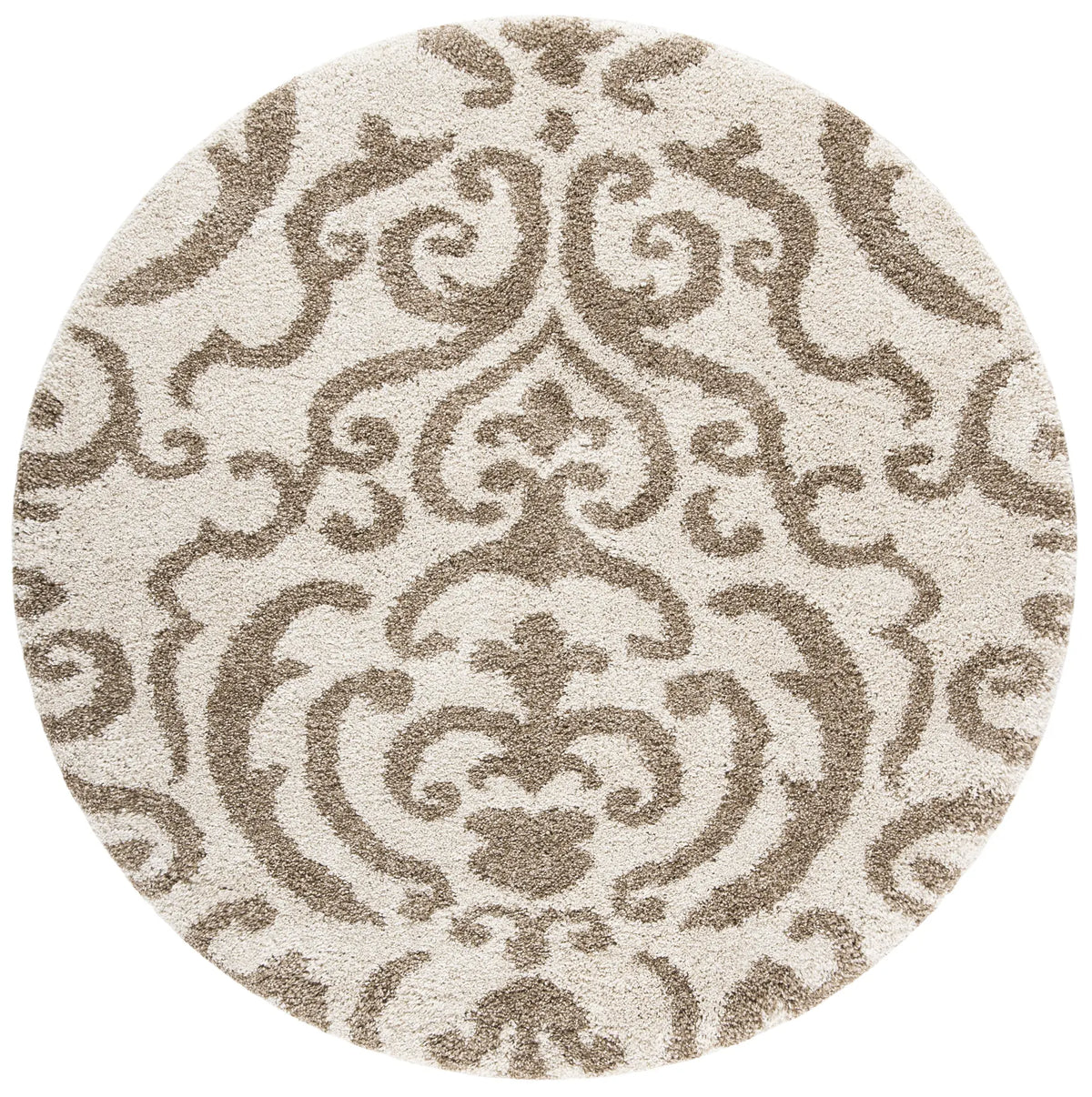 Safavieh Florida Shag 5'-0" x 5'-0" Rug in Cream / Beige