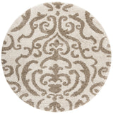 Safavieh Florida Shag 5'-0" x 5'-0" Rug in Cream / Beige