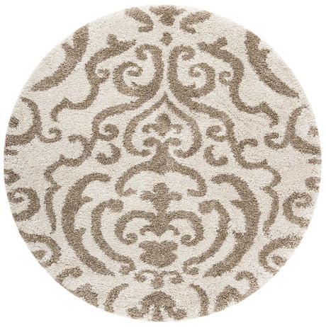 Safavieh Florida Shag 5'-0" x 5'-0" Rug in Cream / Beige