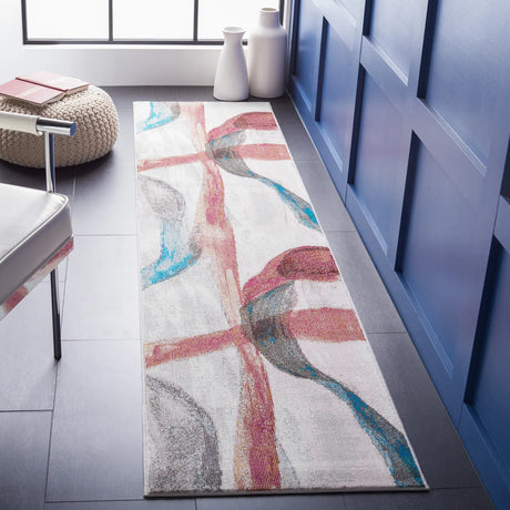 Safavieh Aria 2'-0" x 8'-0" Rug in Ivory / Plum