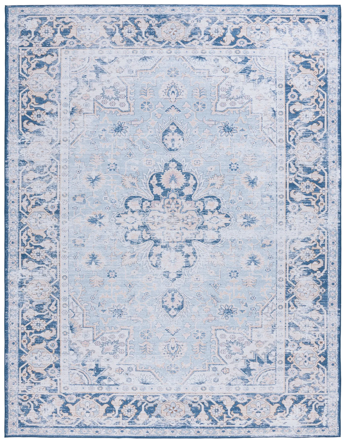 Safavieh Tucson 10'-0" x 14'-0" Rug in Light Blue / Navy