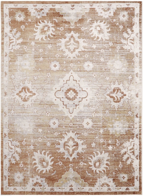 Nourison Astra Machine Washable ASW19 Machine Made Copper Rug