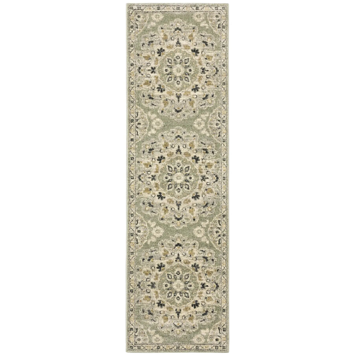 Oriental Weavers Sphinx Florence 4334E Green/ Ivory Rugs - runner