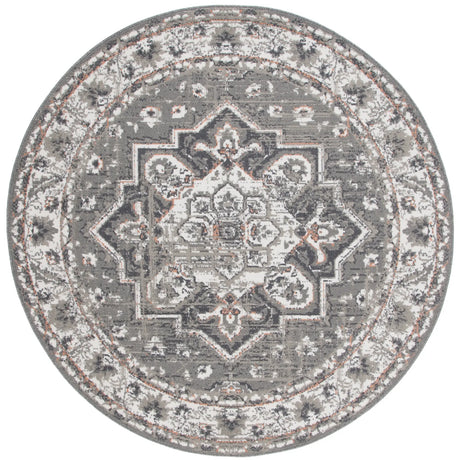 Safavieh Pyramid 6'-7" x 6'-7" Rug in Grey / Ivory