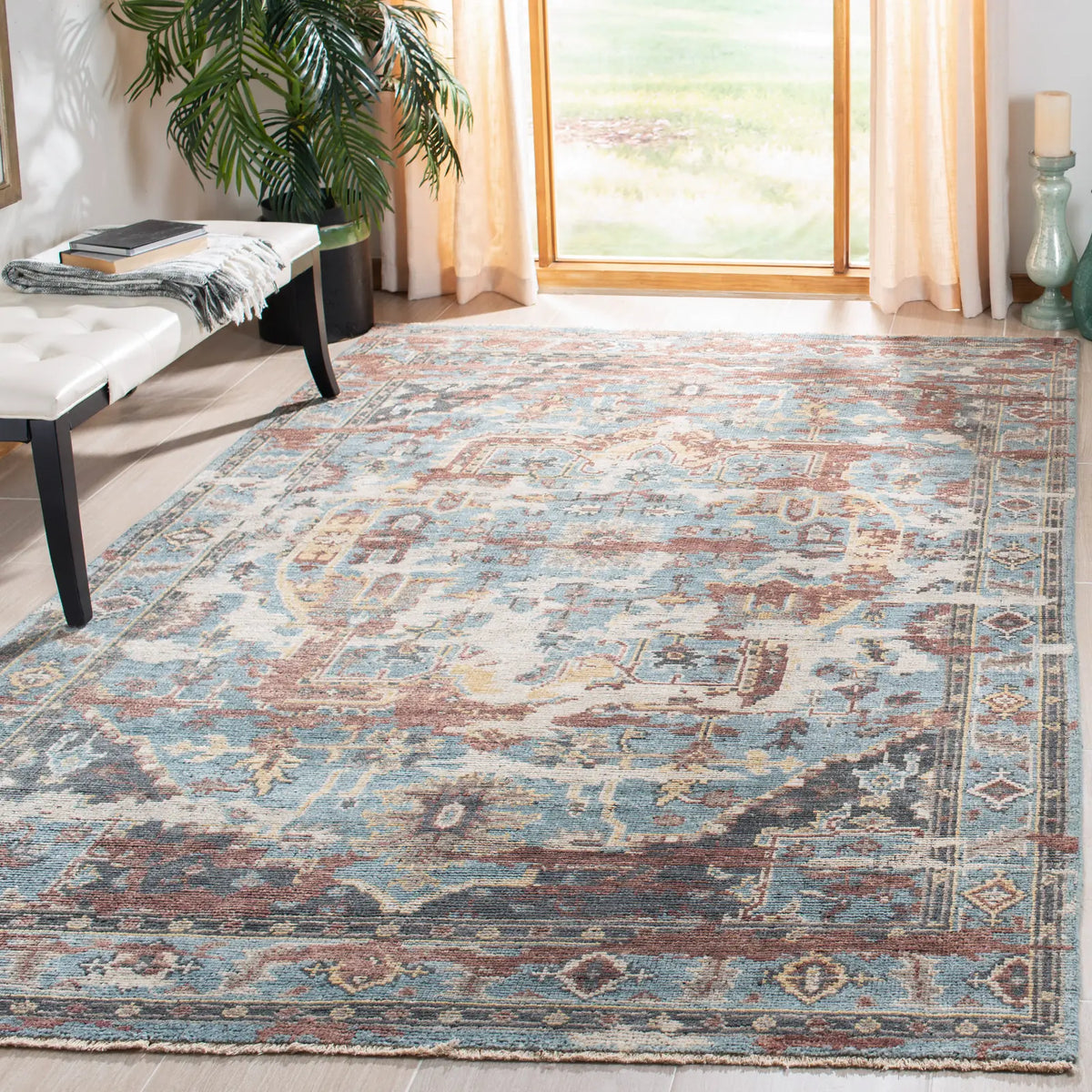 Safavieh Izmir 6'-0" x 9'-0" Rug in Blue / Light Brown
