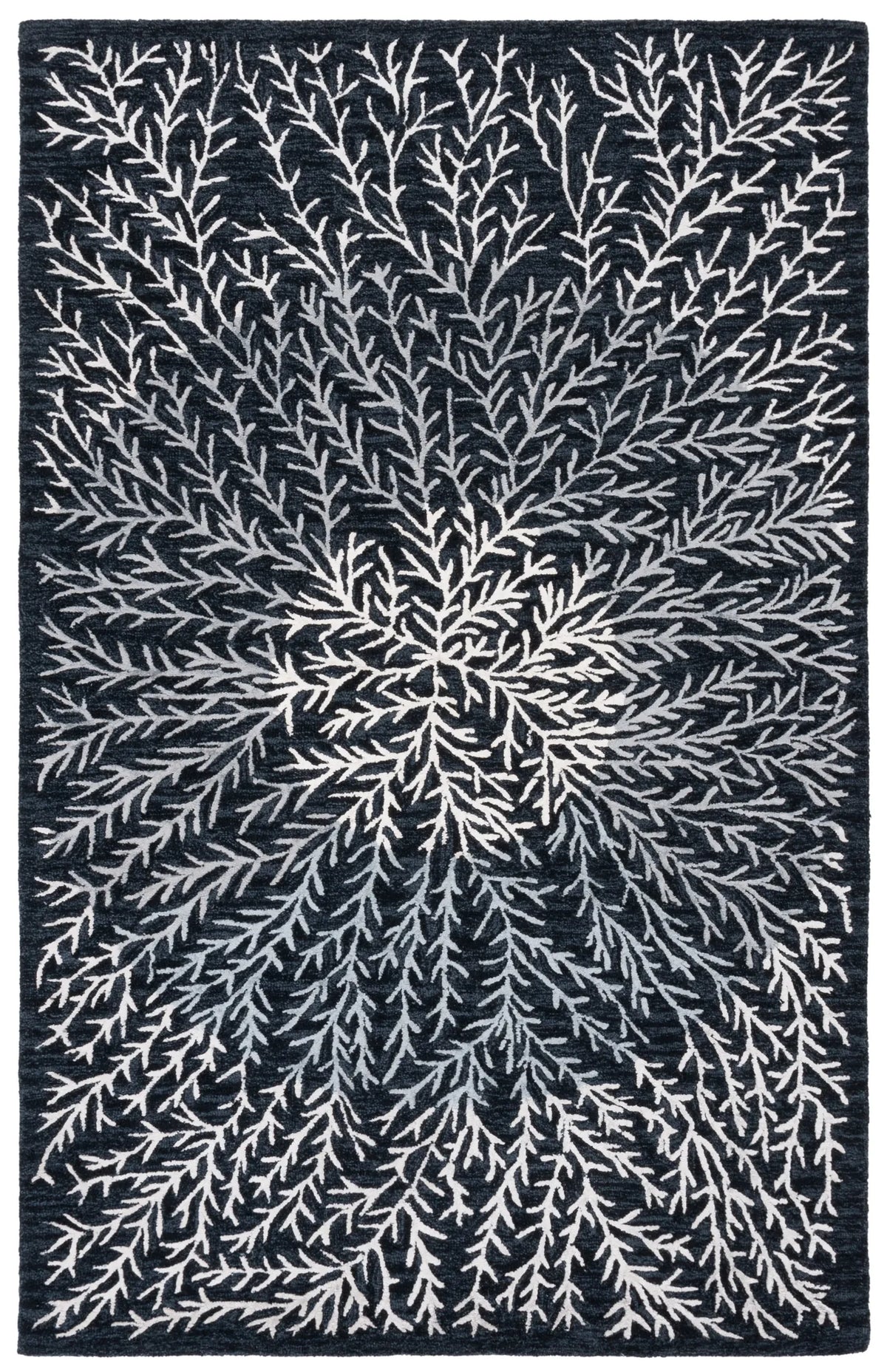 Safavieh Soho 4'-0" x 6'-0" Rug in Black / Ivory
