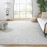 Safavieh Micro-Loop 10'-0" x 14'-0" Rug in Light Grey / Ivory