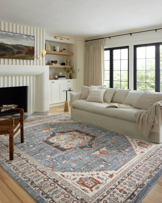 Loloi Odette Odt-06 Sky/Multi Rug - room scene 1