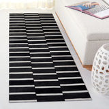 Safavieh Studio Leather 2'-3" x 7'-0" Rug in Black / Beige