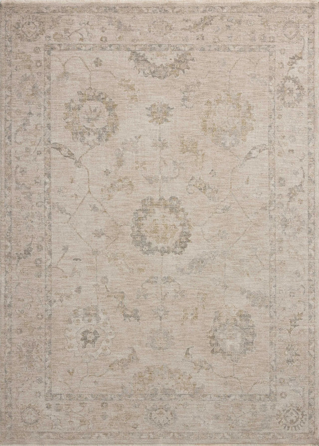 Chris Loves Julia x Loloi Louisa LOI-02 Oatmeal / Slate Rug - main flat