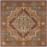 Safavieh Heritage 6'-0" x 6'-0" Rug in Rust