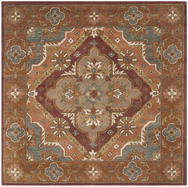 Safavieh Heritage 6'-0" x 6'-0" Rug in Rust