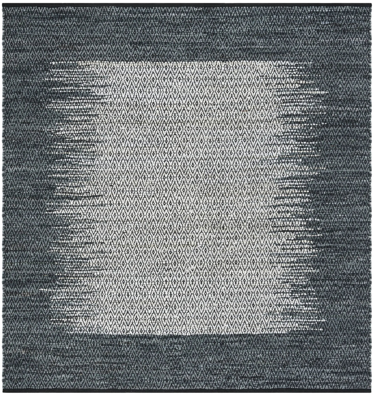Safavieh Vintage Leather 6'-0" x 6'-0" Rug in Light Grey / Charcoal
