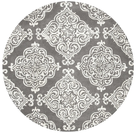 Safavieh Glamour 6'-0" x 6'-0" Rug in Dark Grey / Ivory