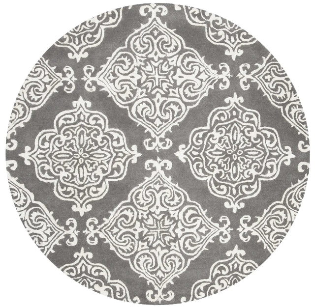 Safavieh Glamour 6'-0" x 6'-0" Rug in Dark Grey / Ivory