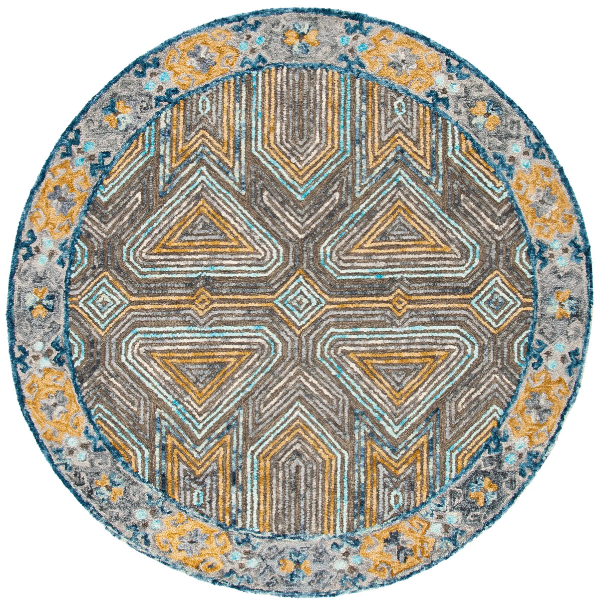 Safavieh Trace 6'-0" x 6'-0" Rug in Grey / Beige