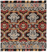 Safavieh Blossom 6'-0" x 6'-0" Rug in Charcoal / Red