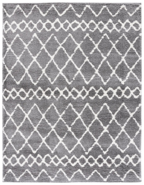 Safavieh Berber Shag 10'-0" x 14'-0" Rug in Light Grey / Cream