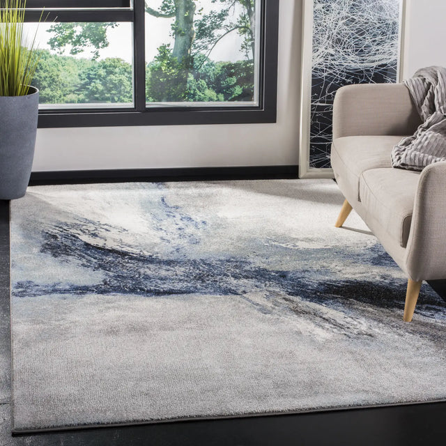 Safavieh Galaxy 4'-0" x 6'-0" Rug in Blue / Grey