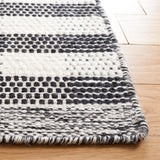 Safavieh Striped Kilim 4'-0" x 6'-0" Rug in Black / Ivory
